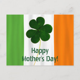 Cartão Postal Happy Dia de as mães Irish Flag Shamrock Irlanda