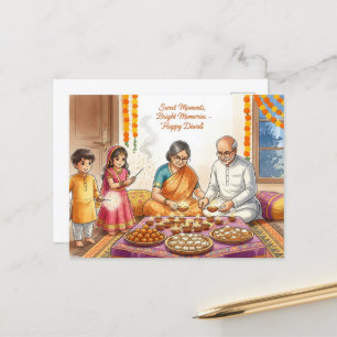 Cartão Postal Happy Diwali