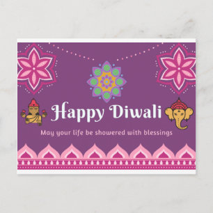 Cartão Postal Happy Dwali