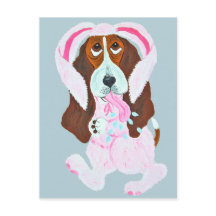 Happy Easter Basset Hound Easter Bunny
