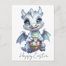 Cartão Postal Happy Easter Dragon Postcard