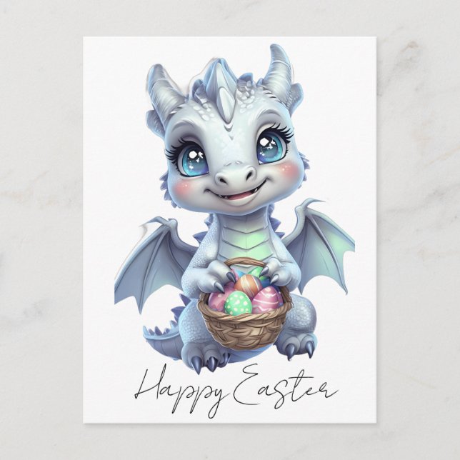 Cartão Postal Happy Easter Dragon Postcard (Frente)