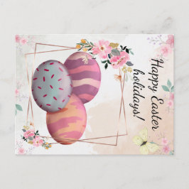 Cartão Postal Happy Easter holidays