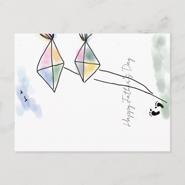 Cartão Postal Happy Father's Day (Frente)