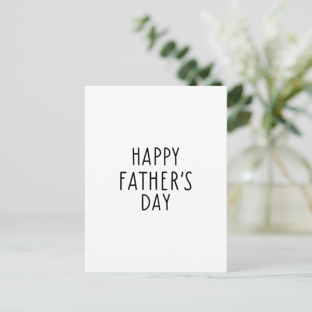 Cartão Postal Happy Father's Day Quote Card (Em pé/Frente)