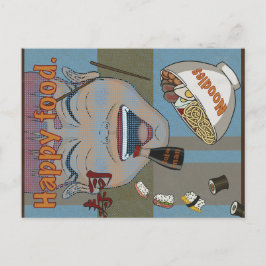 Cartão Postal Happy food