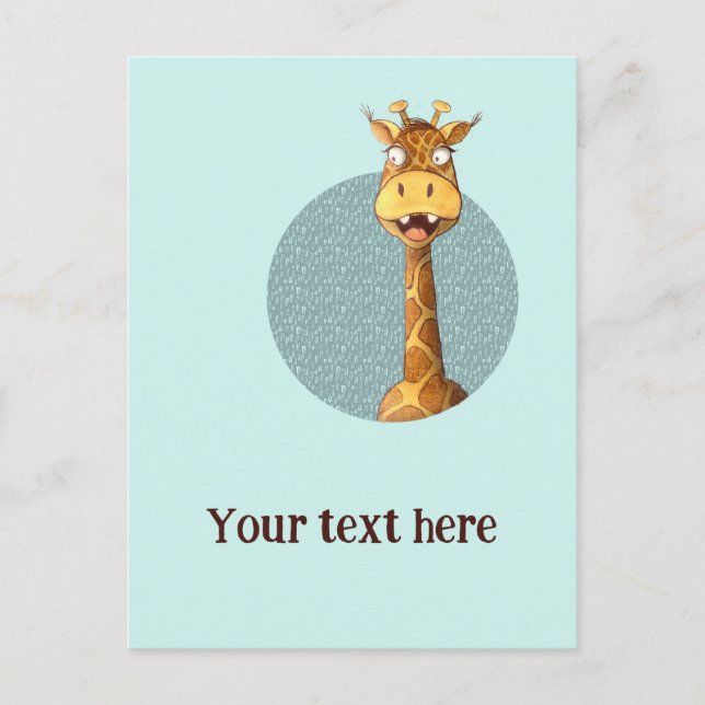 Cartão Postal happy giraffe (Frente)