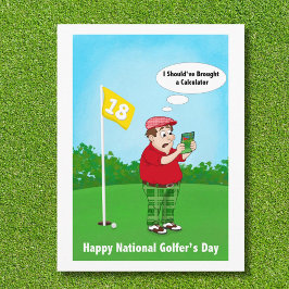 Cartão Postal Happy Golfers Day Humor April 10