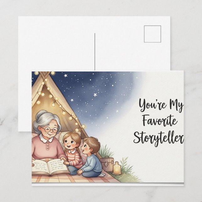 Cartão Postal Happy grandparents day postcard (Frente/Verso)