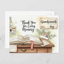Happy grandparents day postcard