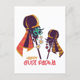 Cartão Postal Happy Gudi Padwa