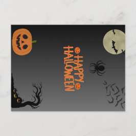 Cartão Postal Happy Halloween Black