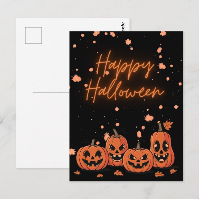 Cartão Postal Happy Halloween Postcard (Frente/Verso)