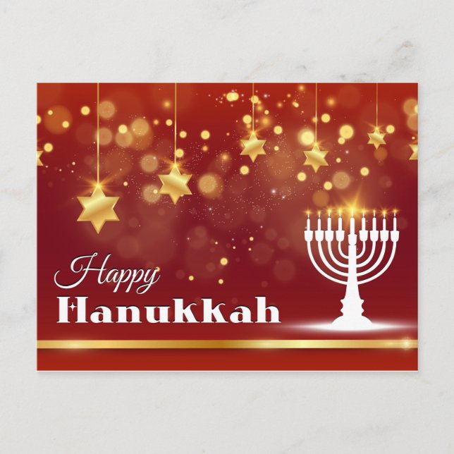 Cartão Postal Happy Hanukkah (Frente)