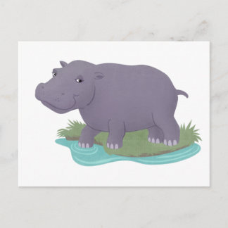 Cartão Postal Happy Hippo