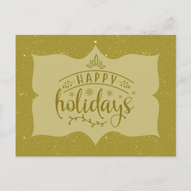 Cartão Postal Happy Holidays Script (Frente)
