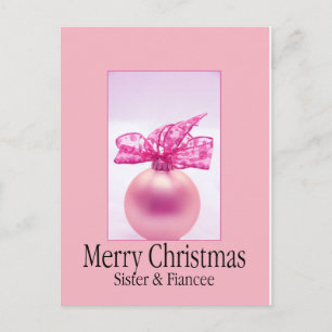 Cartão Postal Happy Holigays Sister & Fiancee