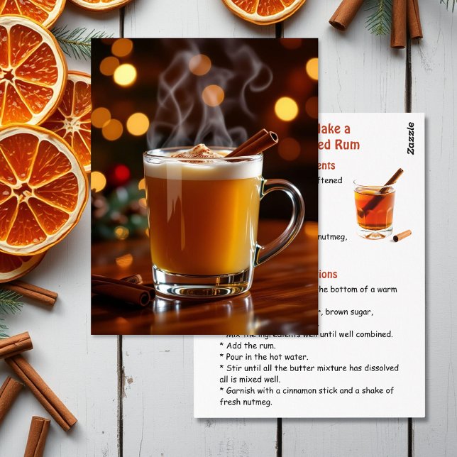 Cartão Postal Happy Hot-Buttered Rum Day | January 17th (Criador carregado)