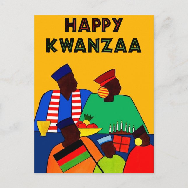 Cartão Postal Happy Kwanzaa (Frente)