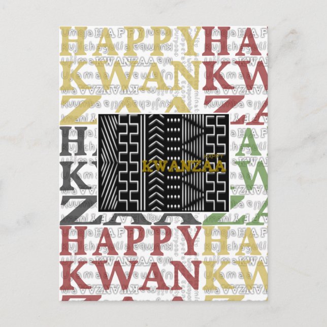 Cartão Postal Happy Kwanzaa (Frente)