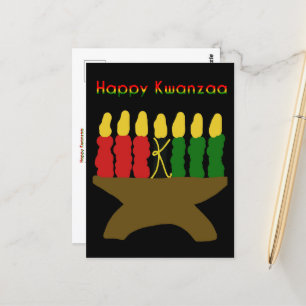 Cartão Postal Happy Kwanzaa Kinara