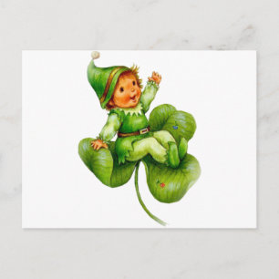 Cartão Postal Happy Leprechaun
