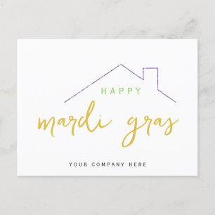 Cartão Postal Happy Mardi Gras Realty House