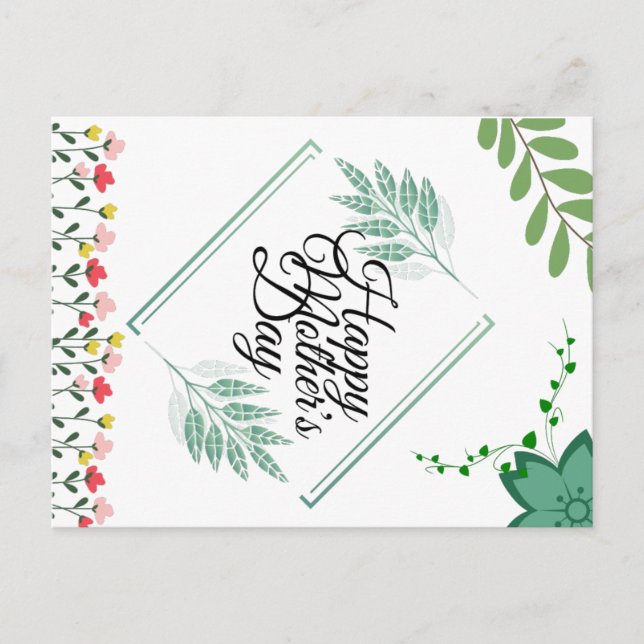 Cartão Postal Happy Mother's Day (Frente)