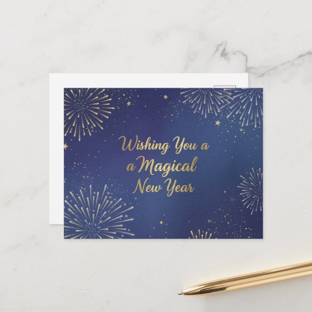 CARTÃO POSTAL HAPPY NEW YEAR 2026  (Frente/Verso In Situ)