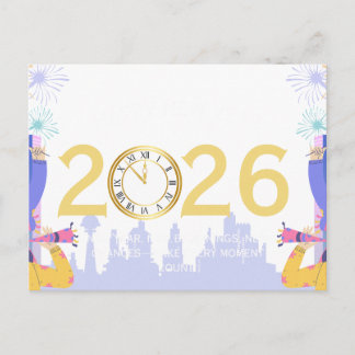 Cartão Postal Happy new year 2026