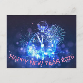 Cartão Postal Happy New Year gift 2026