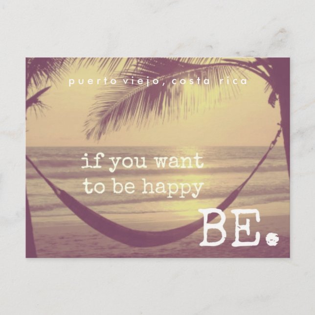 Cartão Postal Happy on Beach Costa Rica Postcard (Frente)