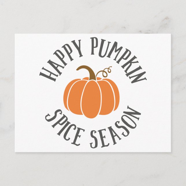 Cartão Postal Happy Pumpkin Spice Season (Frente)
