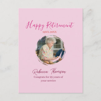 Cartão Postal Happy retirement year name circle photo retired