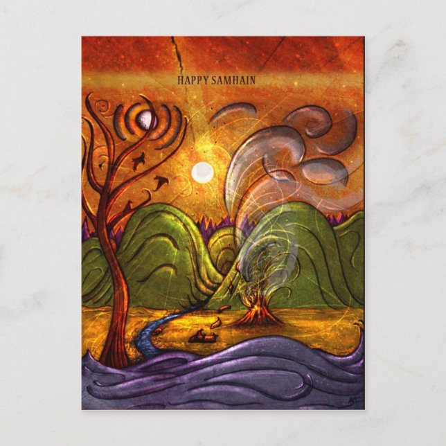 Cartão postal 'Happy Samhain' (Frente)