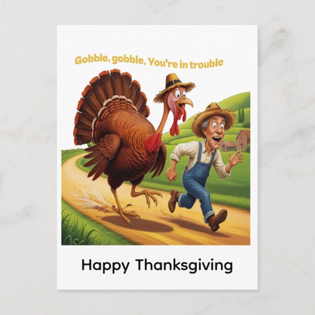 Cartão Postal Happy Thanksgiving (Frente)