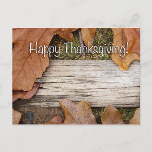 Cartão Postal Happy Thanksgiving! Frame with room for your photo (Frente)