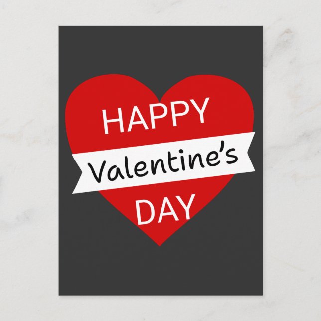 Cartão Postal Happy Valentine’s Day – Cute Valentine Love (Frente)