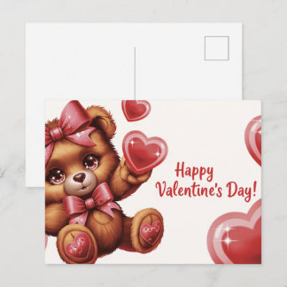 Cartão Postal Happy Valentine’s Day Ourson -6