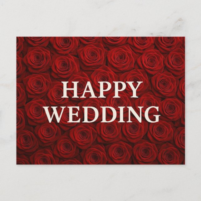 Cartão Postal Happy Wedding Postcards  (Frente)