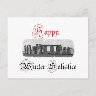 Cartão Postal Happy Winter Solstice Stonehenge