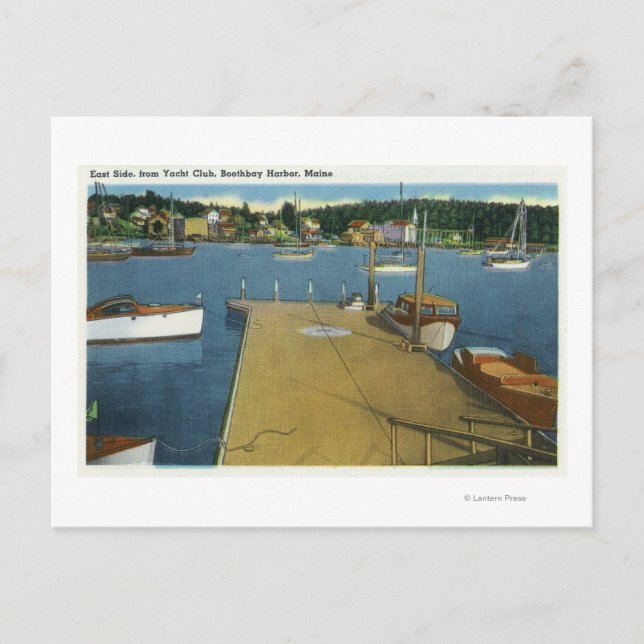 Cartão Postal Harbor View do Lado Leste do Yacht Club (Frente)