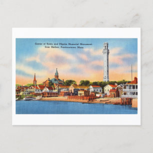 Cartão Postal Harbor View em Provincetown, Massachusetts Vintage