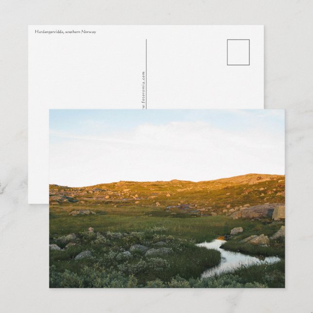 Cartão Postal Hardangervidda Noruega (Frente/Verso)
