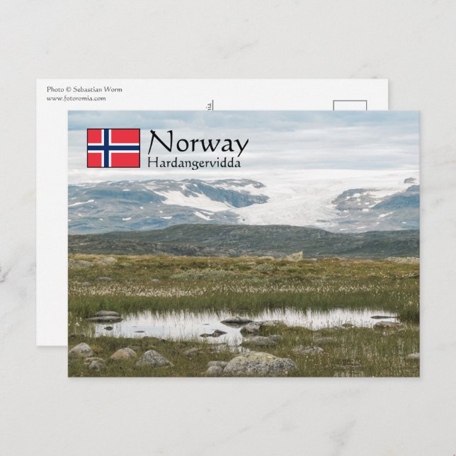 Cartão postal Hardangervidda Norway (Frente/Verso)