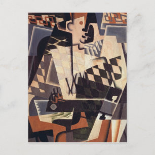 Cartão Postal Harlequin com um Violão, 1917