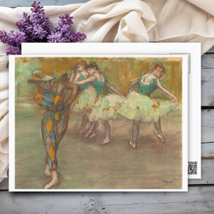 Cartão Postal Harlequin Dance, Impressionista de Degas