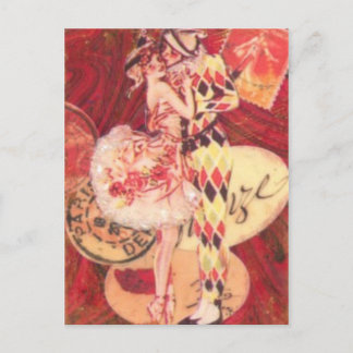 Cartão Postal Harlequin Kiss