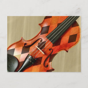 Cartão Postal Harlequin Violin