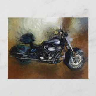 Cartão Postal Harley Motorcycle Art